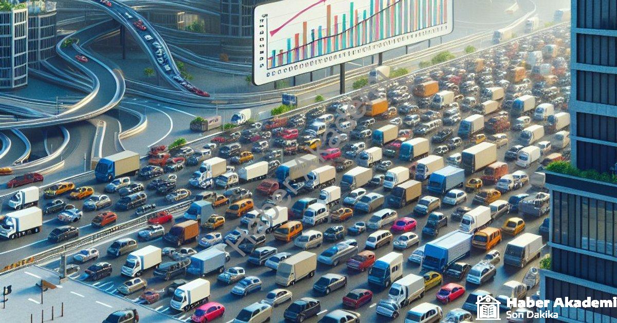 "Kütahya'da Araç Sayısı Nüfusu Solladı: İşte Son Rakamlar" başlıklı haber için fotorealistik, profes