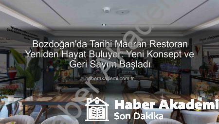 Bozdoğan’da Tarihi Madran Restoran Yeniden Hayat Buluyor: Yeni Konsept ve Geri Sayım Başladı