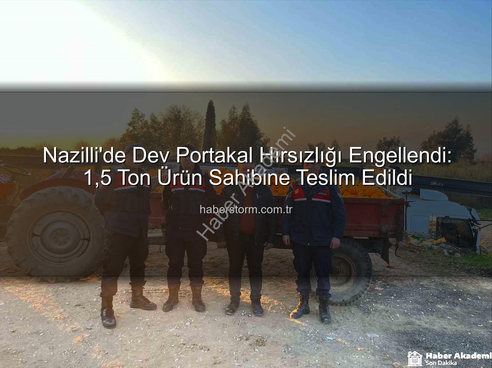 portakal hırsızlığı - Nazilli'de Büyük Operasyon: 1,5 Ton Portakal Hırsızlığı Jandarmaya Takıldı, Şüpheliler Yakalandı