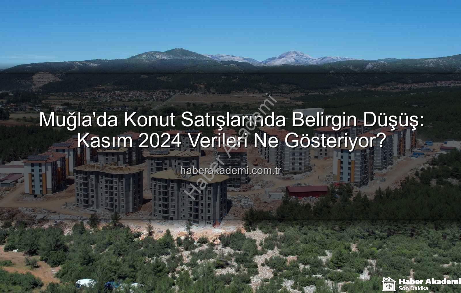 Muğla konut satışları - Muğla'da Konut Satışlarında Belirgin Düşüş: Kasım 2024 Verileri Ne Gösteriyor?