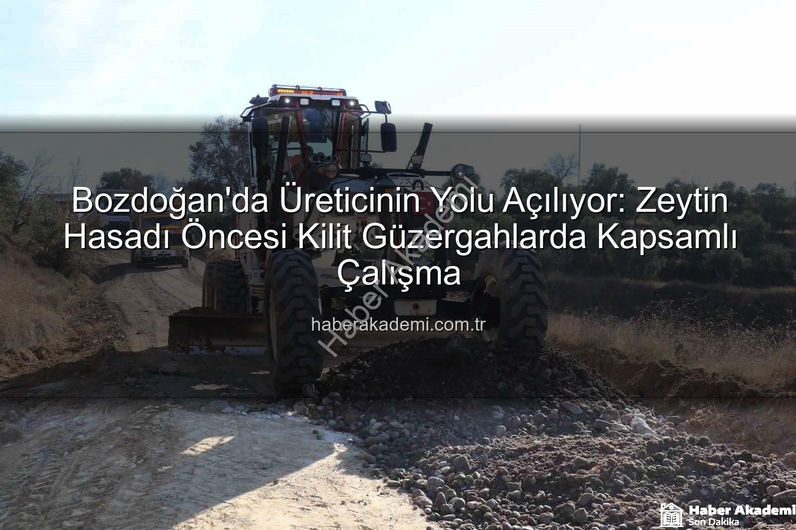 Bozdoğan üretici yolları - Bozdoğan'da Üreticinin Yolu Açılıyor: Zeytin Hasadı Öncesi Kilit Güzergahlarda Kapsamlı Çalışma