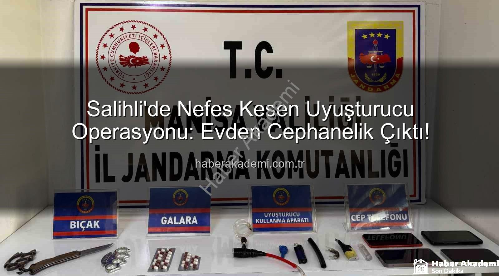 Salihli uyuşturucu operasyonu - Salihli'de Nefes Kesen Uyuşturucu Operasyonu: Evden Cephanelik Çıktı!